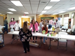 Assembling Easter Baskets for the WRC